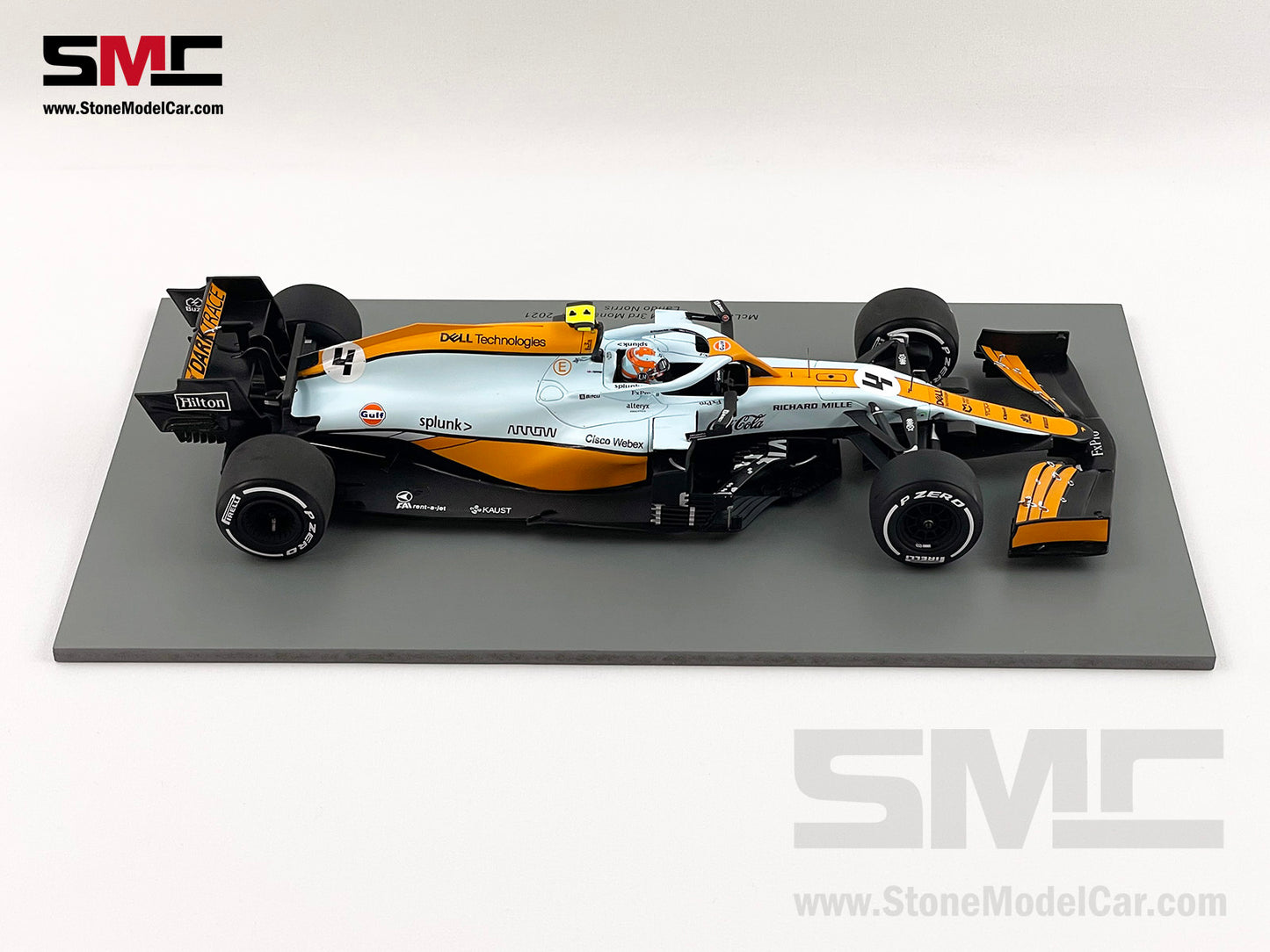 2021 Spark 1:18 Mclaren F1 MCL35M #4 Lando Norris Monaco GP Podium Gulf Livery + Decal