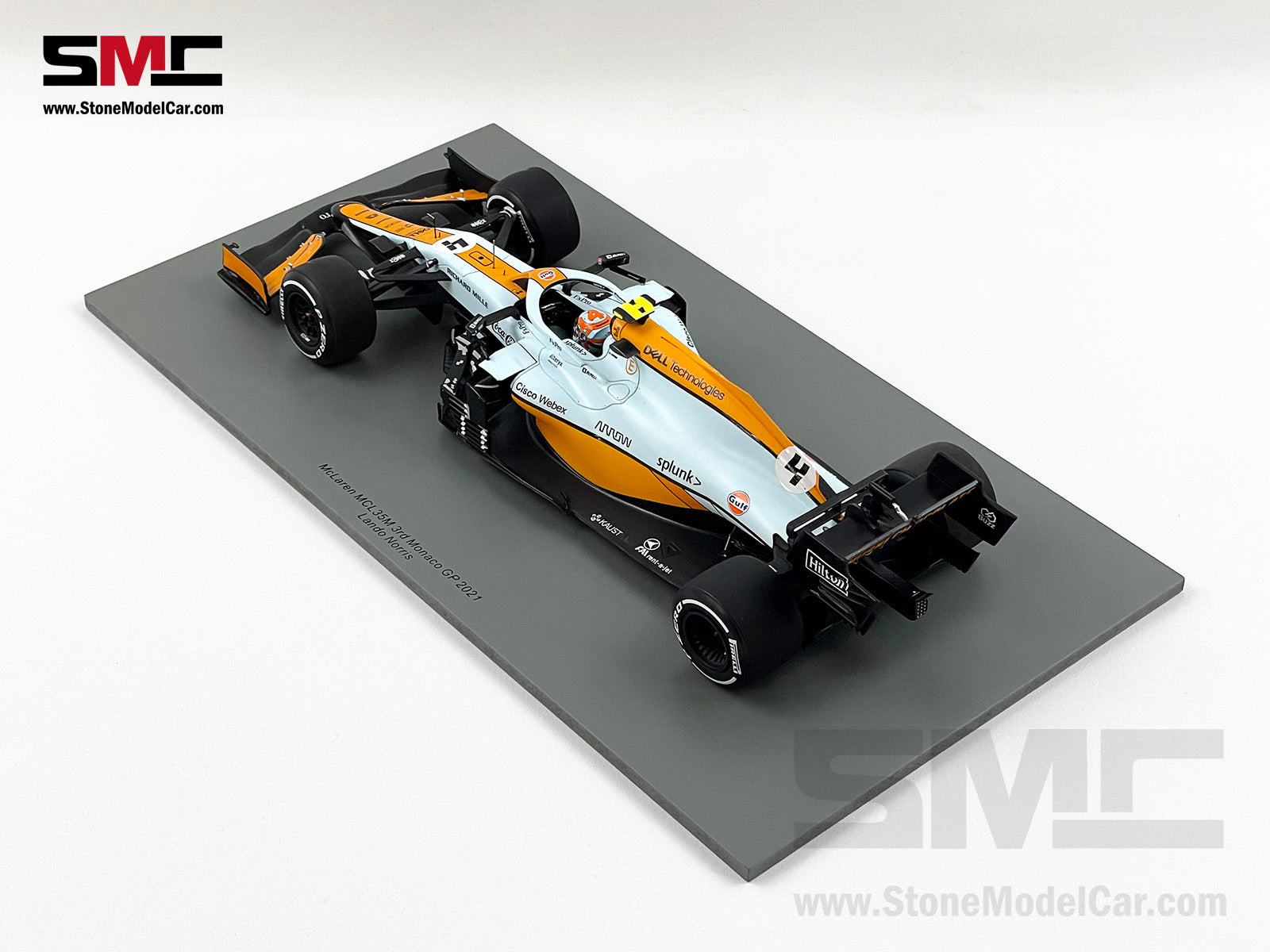 2021 Spark 1:18 Mclaren F1 MCL35M #4 Lando Norris Monaco GP Podium Gulf  Livery 18S597