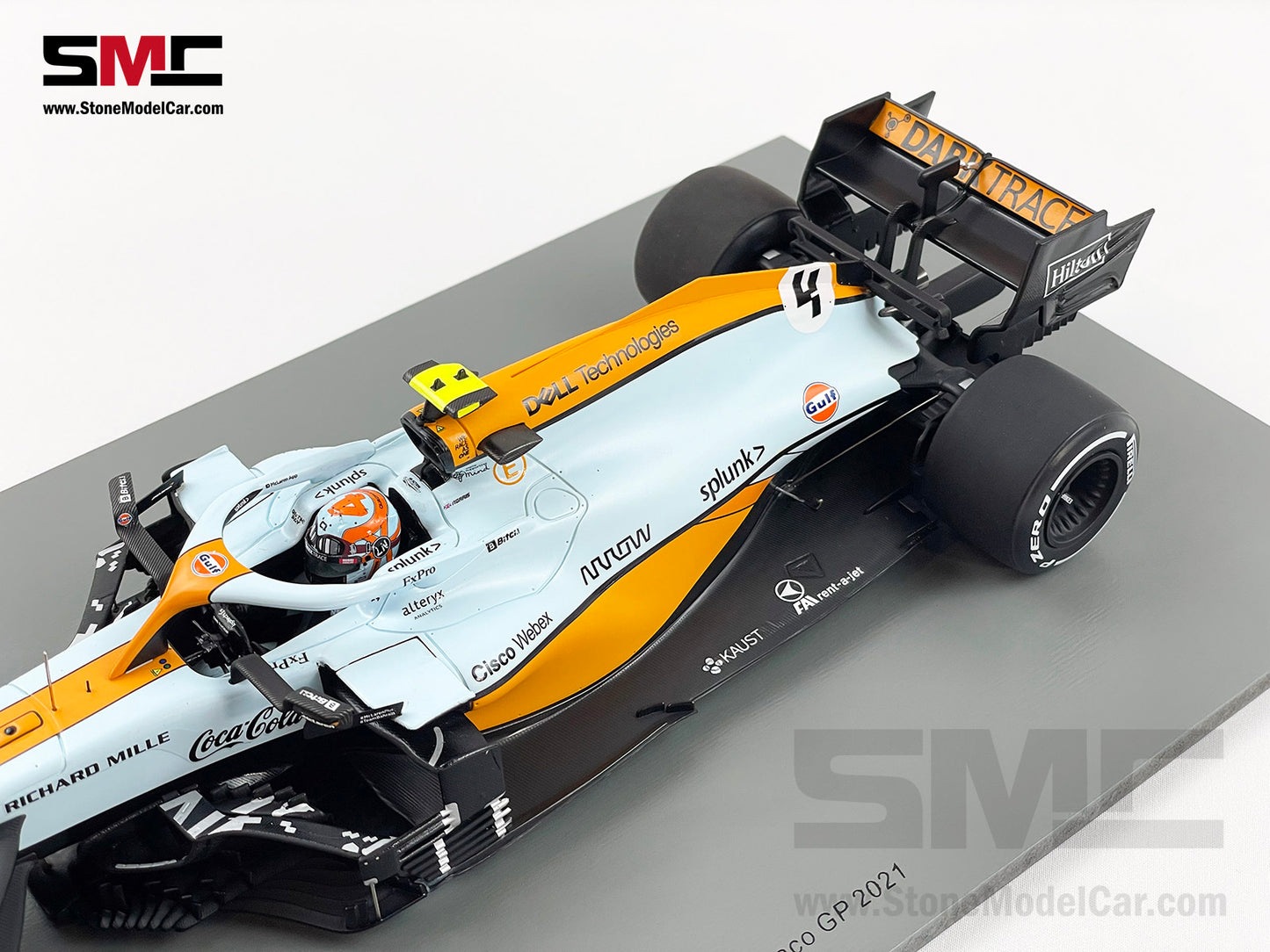 2021 Spark 1:18 Mclaren F1 MCL35M #4 Lando Norris Monaco GP Podium Gulf Livery 18S597