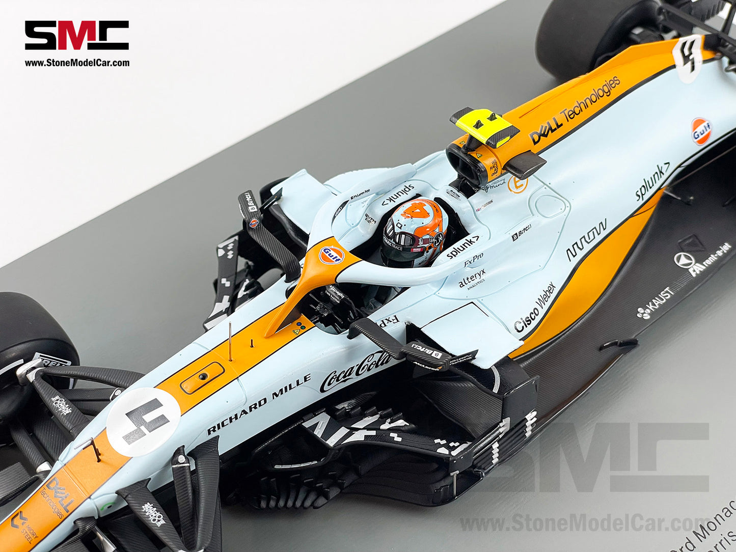 2021 Spark 1:18 Mclaren F1 MCL35M #4 Lando Norris Monaco GP Podium Gulf Livery 18S597