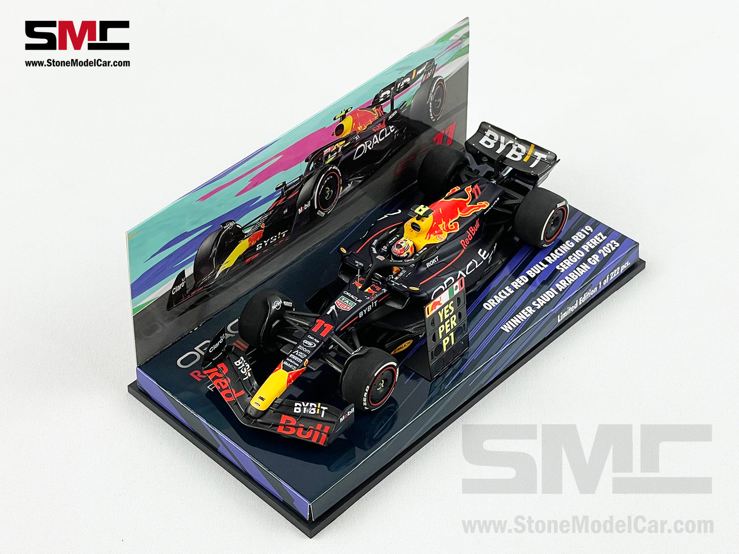 Red Bull F1 RB19 #11 Sergio Perez Saudi Arabian GP Winner 2023 1:43 MINICHAMPS