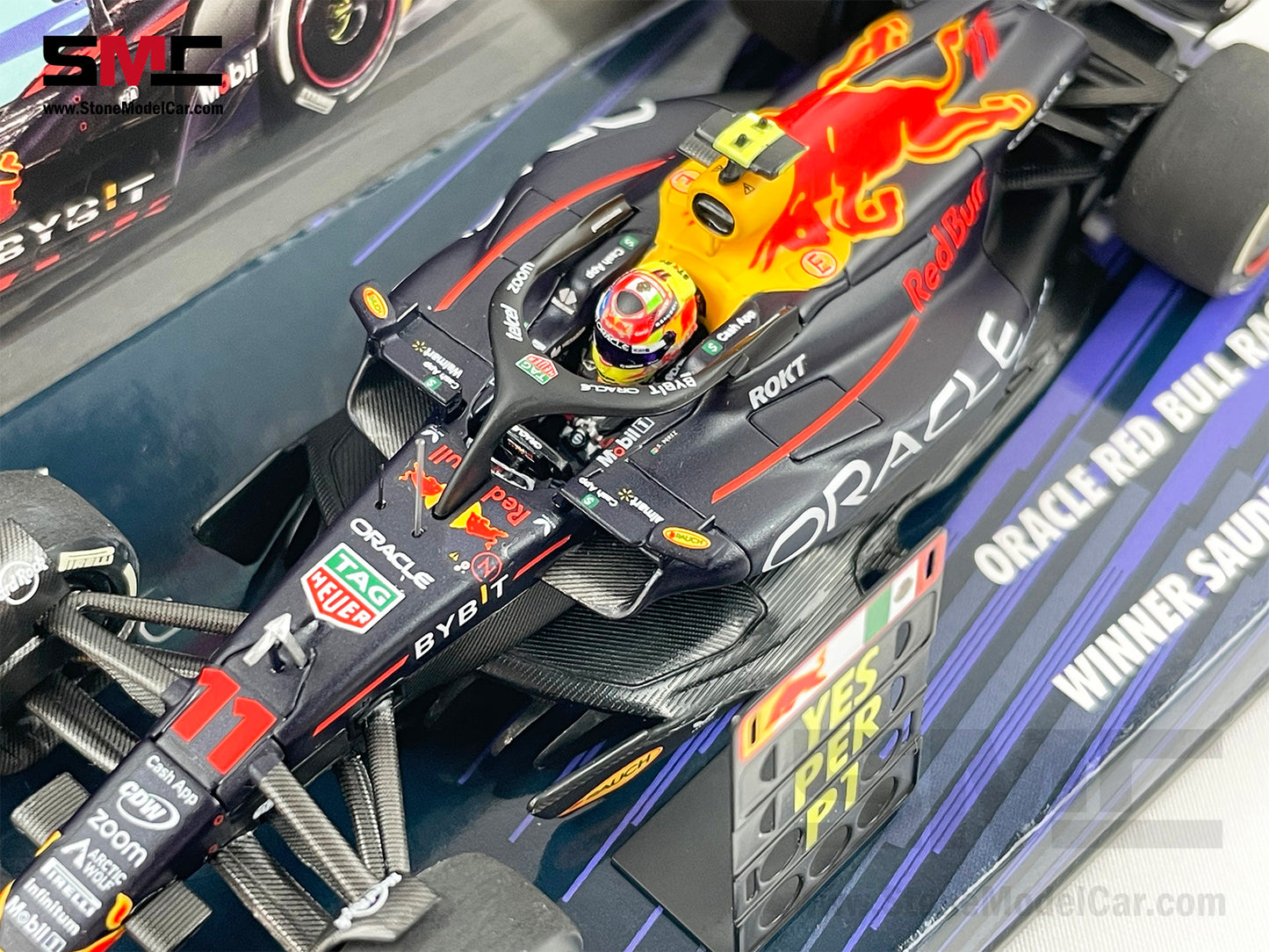 Red Bull F1 RB19 #11 Sergio Perez Saudi Arabian GP Winner 2023 1:43 MINICHAMPS