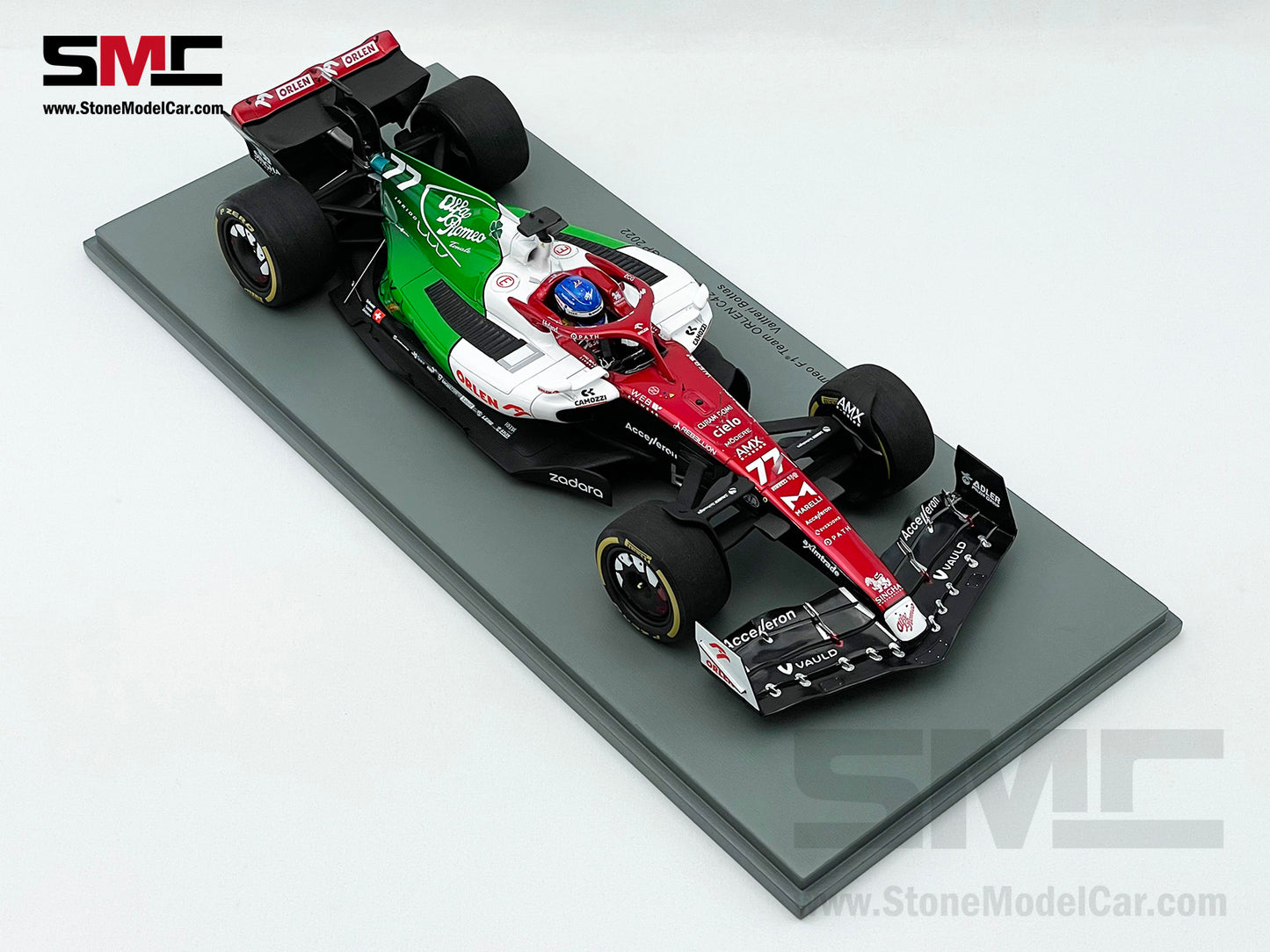 Alfa Romeo Sauber F1 C42 #77 Valtteri Bottas Azerbaijan GP 2022 1:18 Spark 18S768