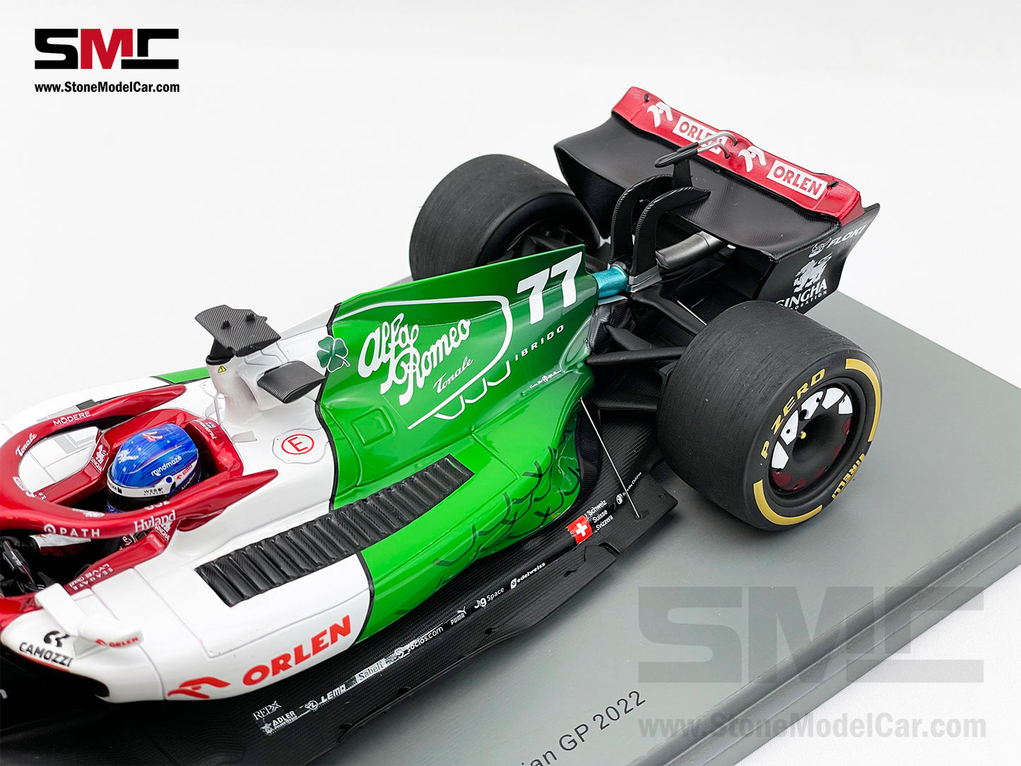 Alfa Romeo Sauber F1 C42 #77 Valtteri Bottas Azerbaijan GP 2022 1:18 Spark 18S768