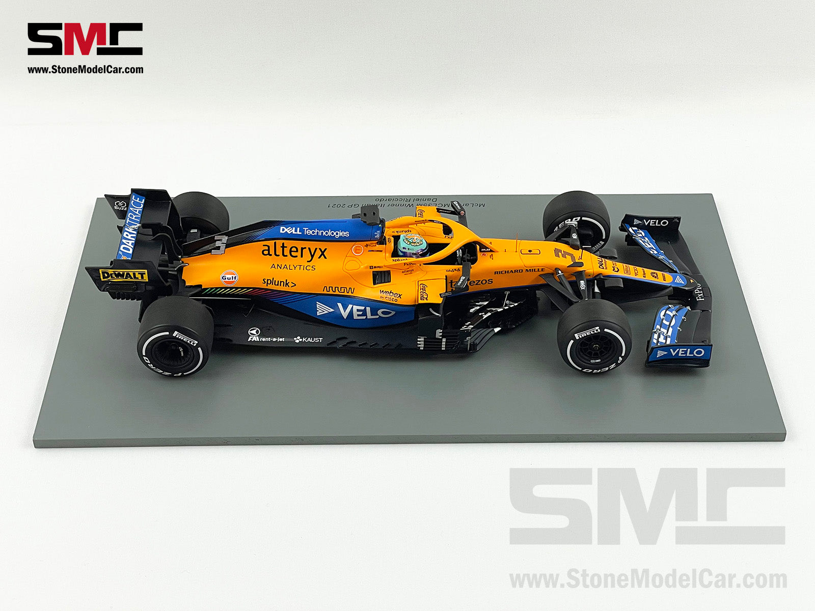 2021 Spark 1:18 Mclaren F1 MCL35M #3 Daniel Ricciardo Italy Monza Winner  with VELO Decal