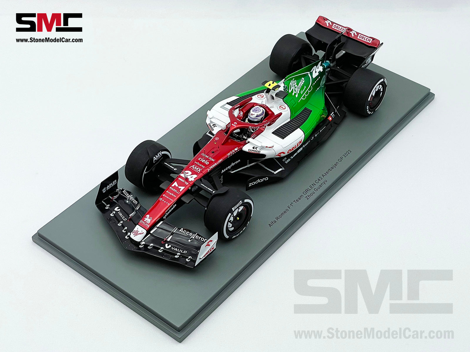 Alfa Romeo Sauber F1 C42 #24 Zhou Guanyu Azerbaijan GP 2022 1:18 Spark  18S767