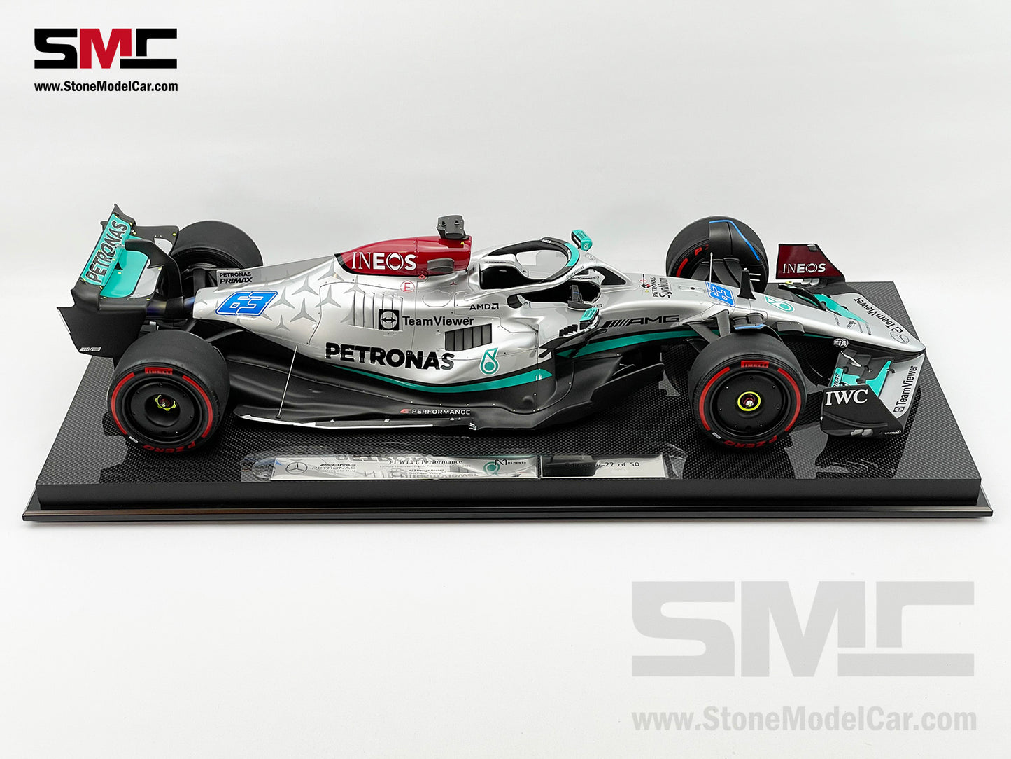 Amalgam Collection 1:8 Mercedes F1 W13 #63 George Russell Brazil GP Winner 2022 1st Career Win