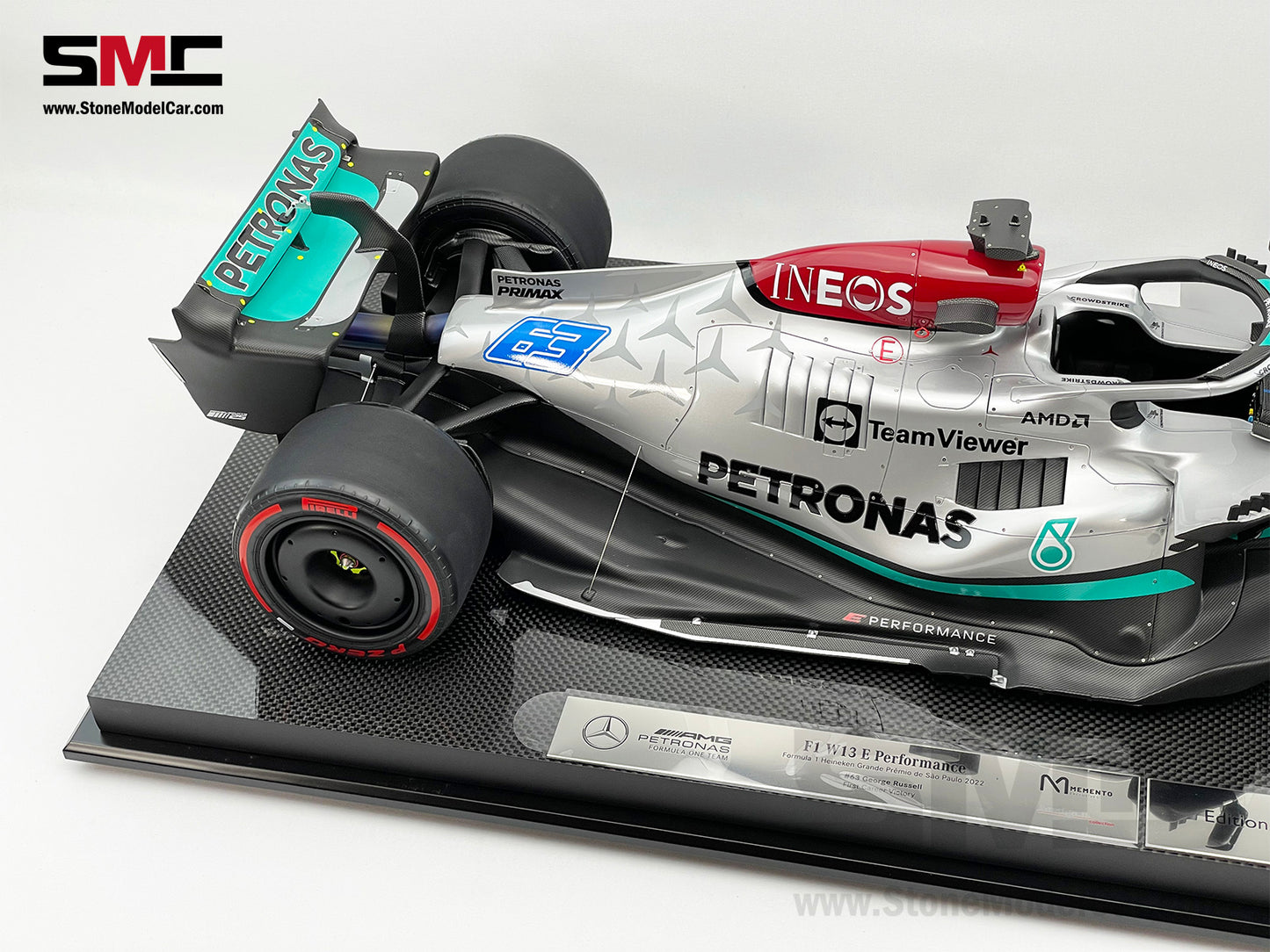 Amalgam Collection 1:8 Mercedes F1 W13 #63 George Russell Brazil GP Winner 2022 1st Career Win