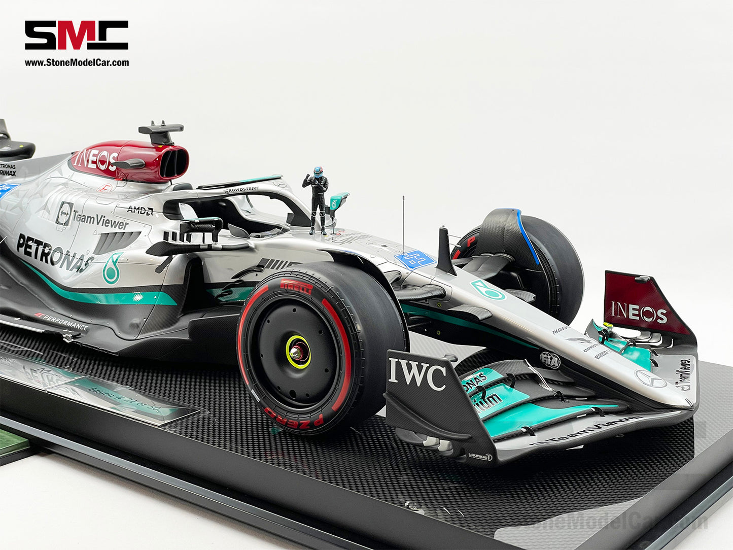 Amalgam Collection 1:8 Mercedes F1 W13 #63 George Russell Brazil GP Winner 2022 1st Career Win