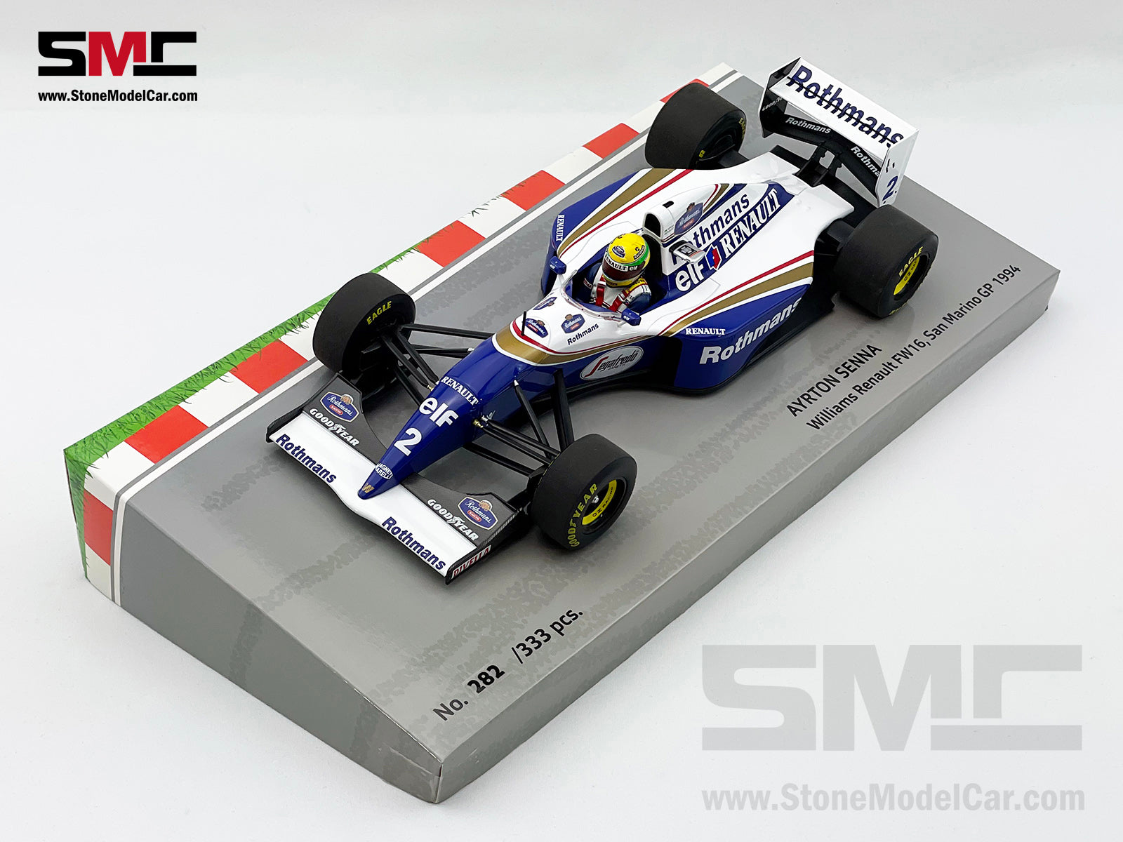 Williams Renault F1 FW16 #2 Ayrton Senna San Marino GP 1994 1:18 MINICHAMPS  with Decal