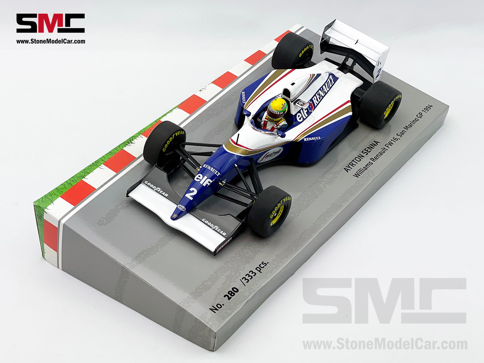 Williams Renault F1 FW16 #2 Ayrton Senna San Marino GP 1994 1:18 MINICHAMPS  + Decal