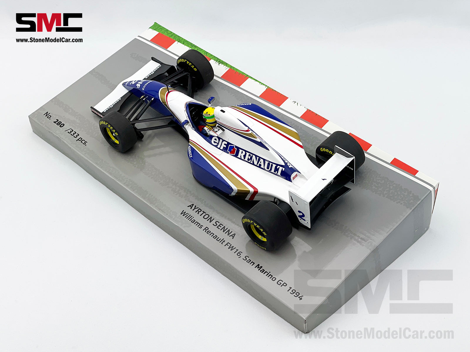 Williams Renault F1 FW16 #2 Ayrton Senna San Marino GP 1994 1:18 MINICHAMPS  + Decal