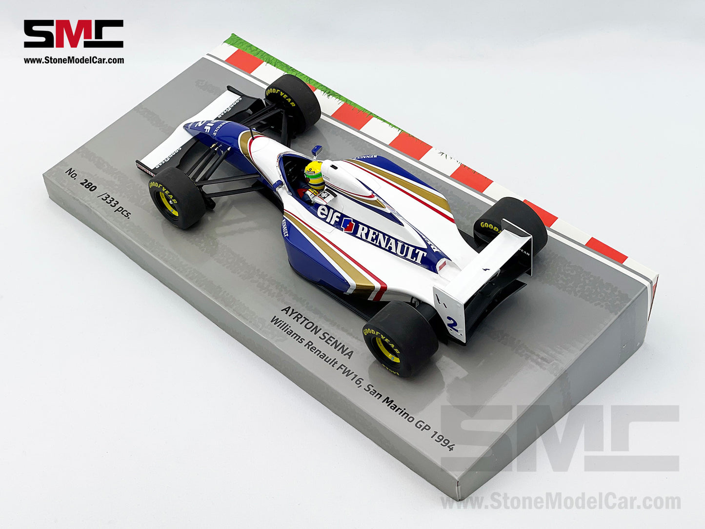 Williams Renault F1 FW16 #2 Ayrton Senna San Marino GP 1994 1:18 MINICHAMPS + Decal