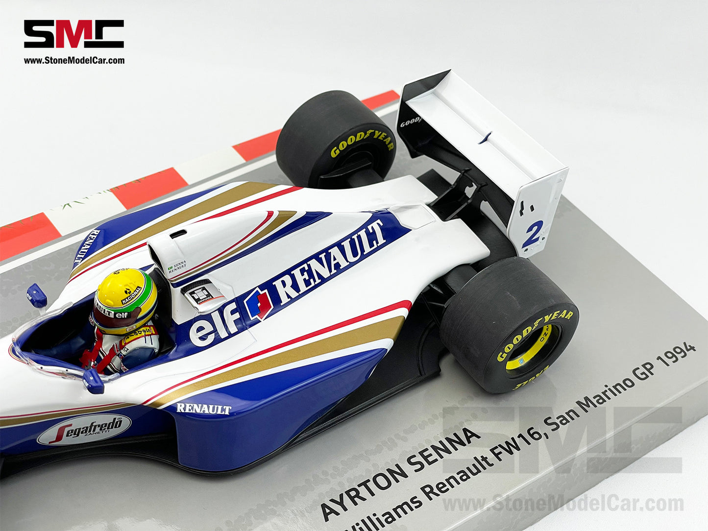 Williams Renault F1 FW16 #2 Ayrton Senna San Marino GP 1994 1:18 MINICHAMPS + Decal