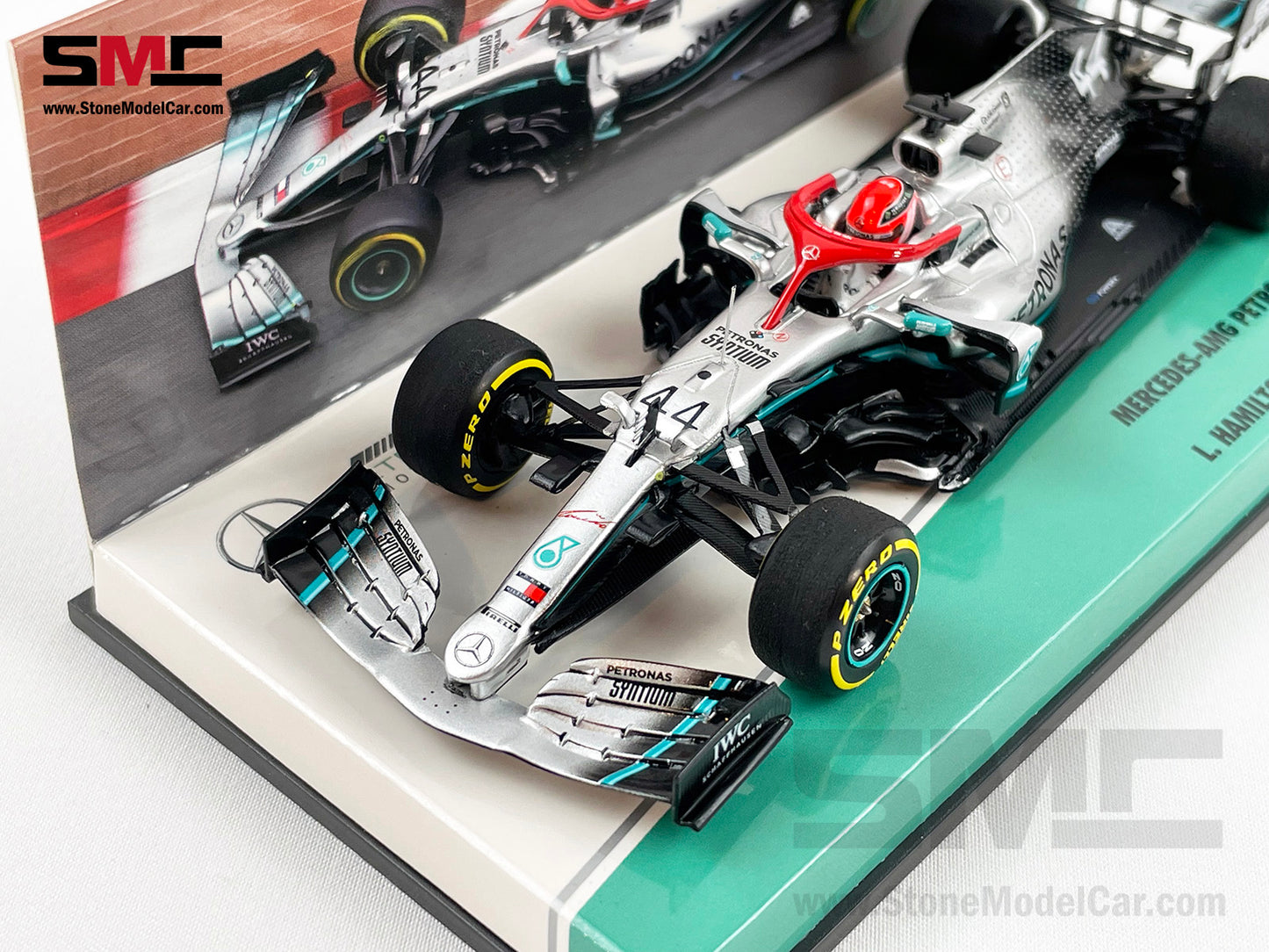 2019 6x World Champion Mercedes F1 W10 #44 Lewis Hamilton Monaco GP Special Livery 1:43 MINICHAMPS