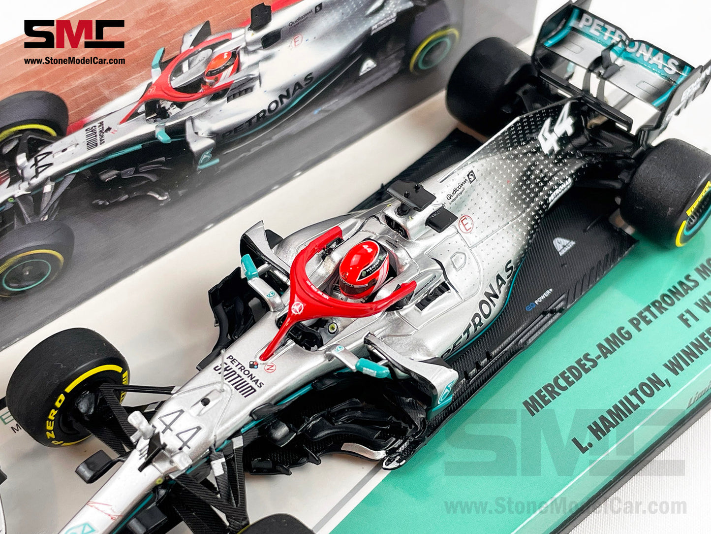 2019 6x World Champion Mercedes F1 W10 #44 Lewis Hamilton Monaco GP Special Livery 1:43 MINICHAMPS