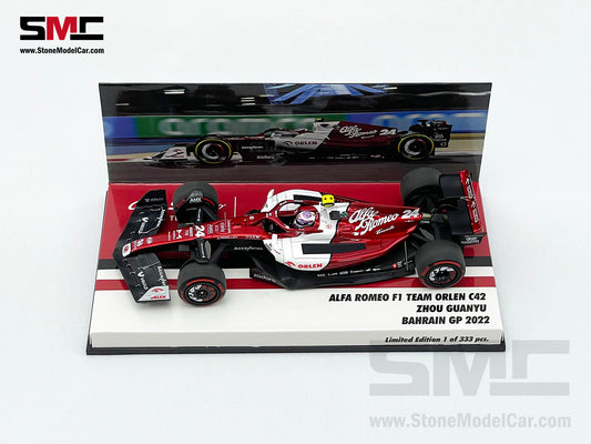 2022 Alfa Romeo Sauber F1 C42 #24 Zhou Guanyu Bahrain GP 10th 1st Point 1:43 MINICHAMPS