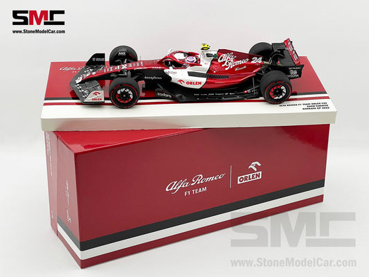 [Box Damage]2022 Alfa Romeo Sauber F1 C42 #24 Zhou Guanyu Bahrain GP 10th 1st Point 1:18 MINICHAMPS