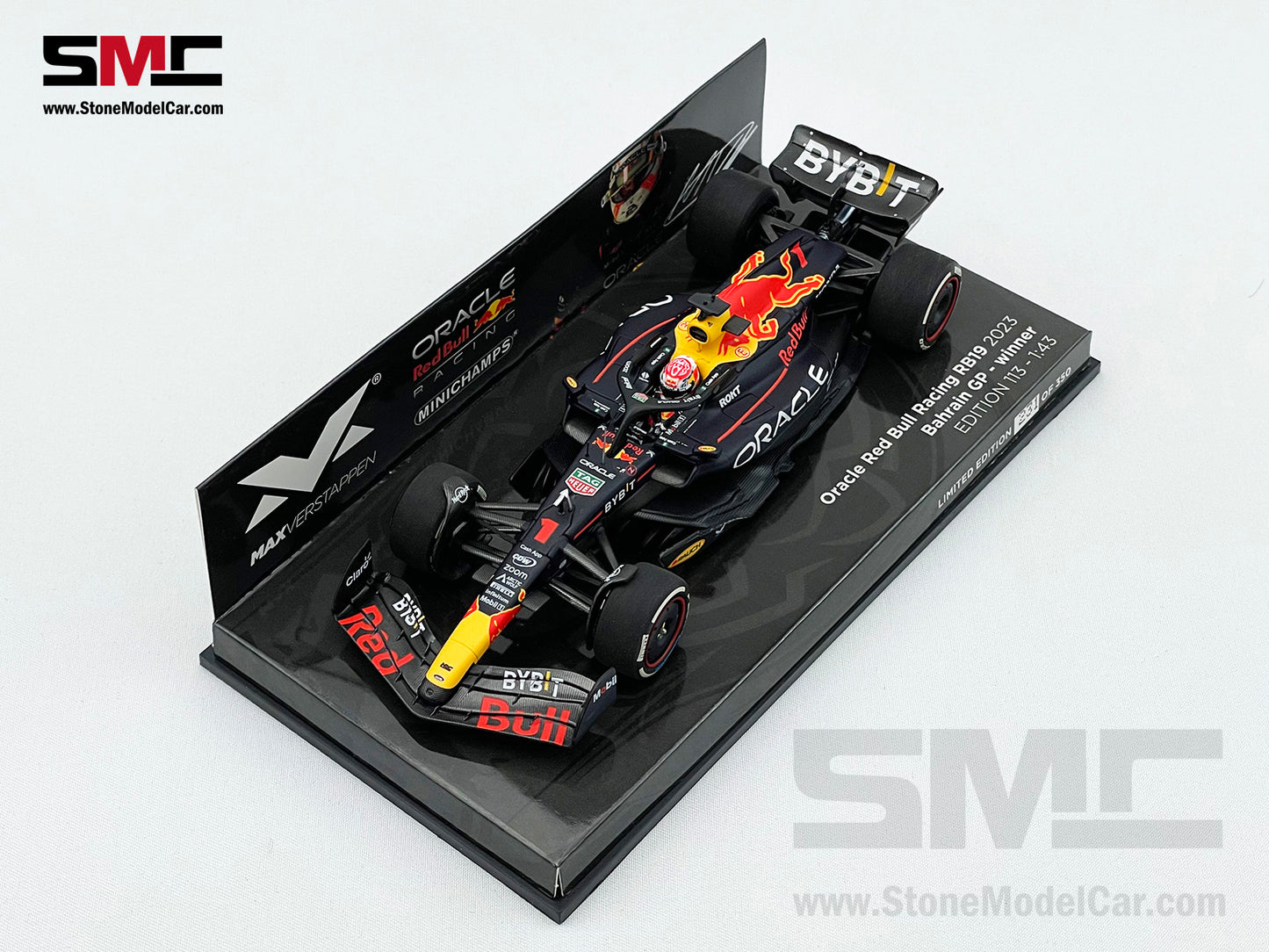 Red Bull F1 RB19 #1 Max Verstappen Bahrain GP 2023 World Champion 1:43 MINICHAMPS