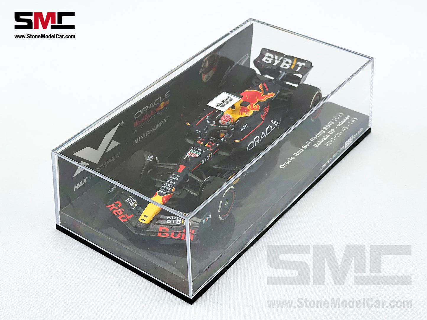 Red Bull F1 RB19 #1 Max Verstappen Bahrain GP 2023 World Champion 1:43 MINICHAMPS