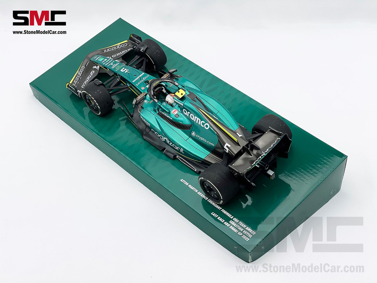 Aston Martin F1 AMR22 #5 Sebastian Vettel Abu Dhabi GP 2022 Last Race 1:18 MINICHAMPS