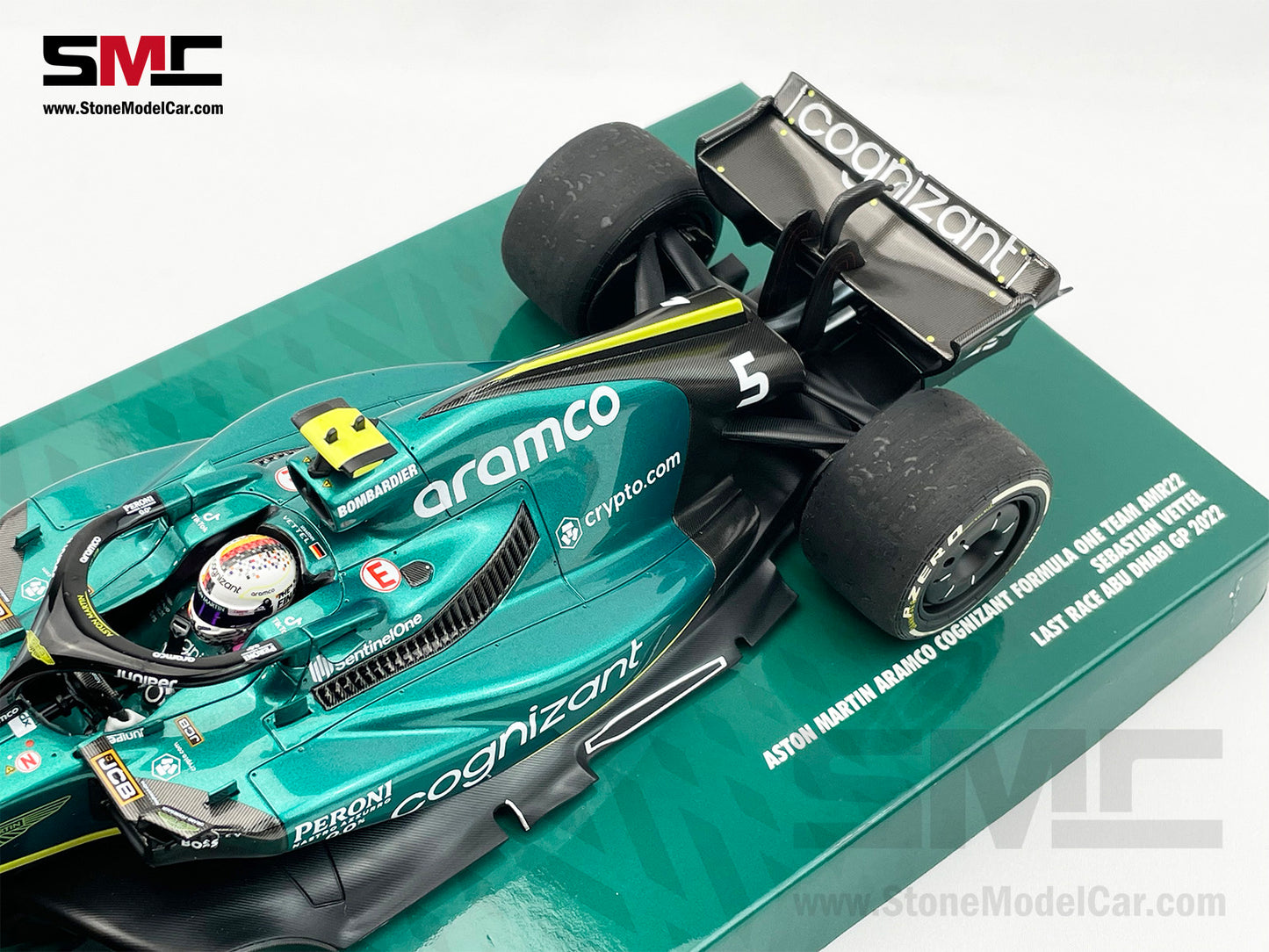 Aston Martin F1 AMR22 #5 Sebastian Vettel Abu Dhabi GP 2022 Last Race 1:18 MINICHAMPS