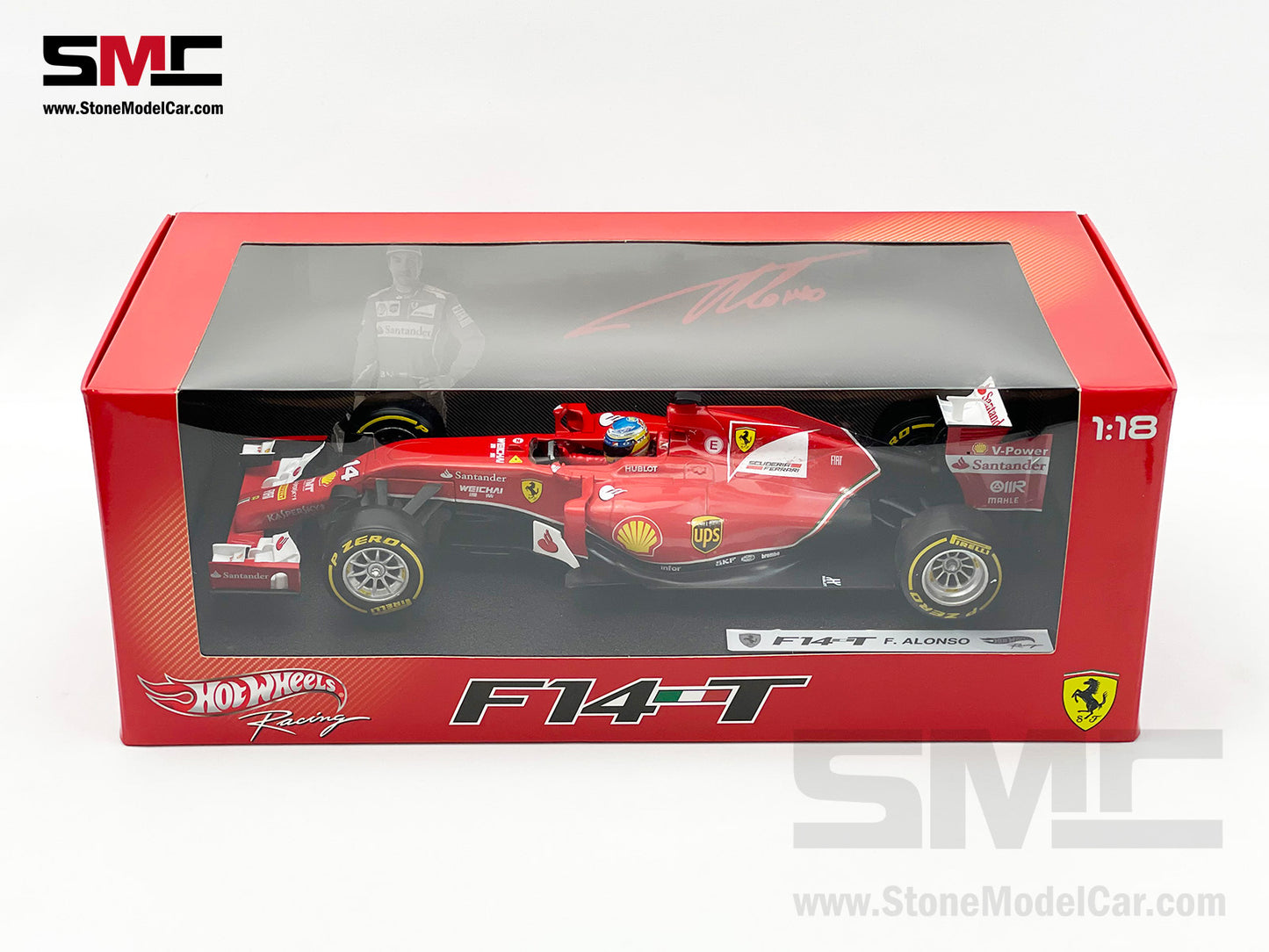 Ferrari F1 F14-T #14 Fernando Alonso Season 2014 1:18 Mattel Hot Wheels BLY67