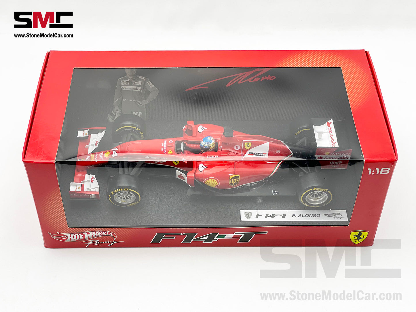 Ferrari F1 F14-T #14 Fernando Alonso Season 2014 1:18 Mattel Hot Wheels BLY67