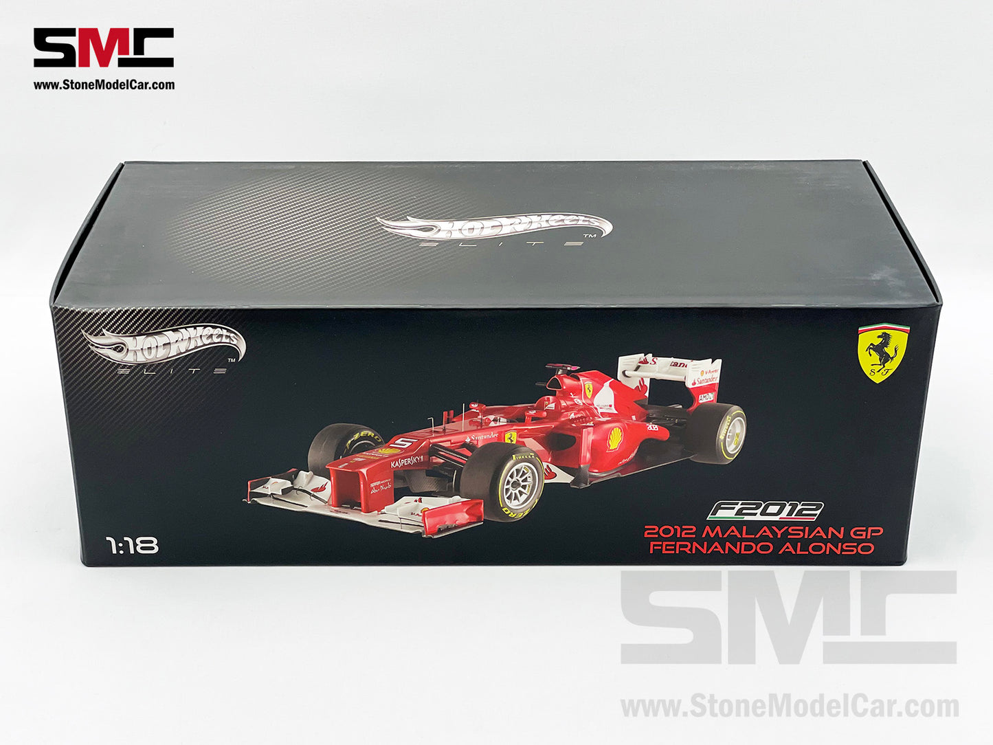 Ferrari F1 F2012 #5 Fernando Alonso Malaysia GP 2012 Winner 1:18 Hot Wheels Elite X5484