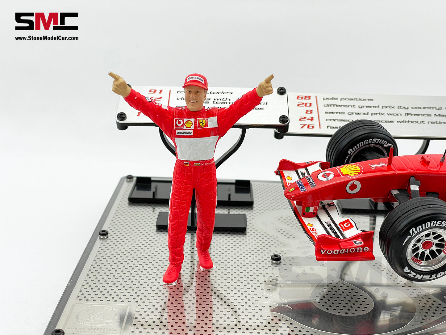 Ferrari F1 F2004 #1 Michael Schumacher ALL TIME CAREER RECORDS 2004 Hot Wheels 1:18 Used
