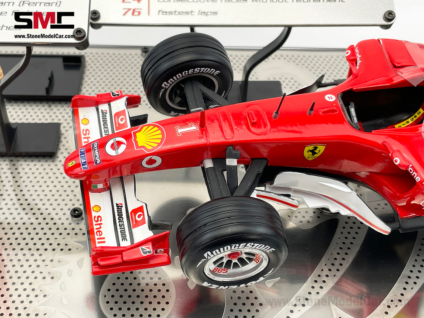 Ferrari F1 F2004 #1 Michael Schumacher ALL TIME CAREER RECORDS 2004 Hot Wheels 1:18 Used