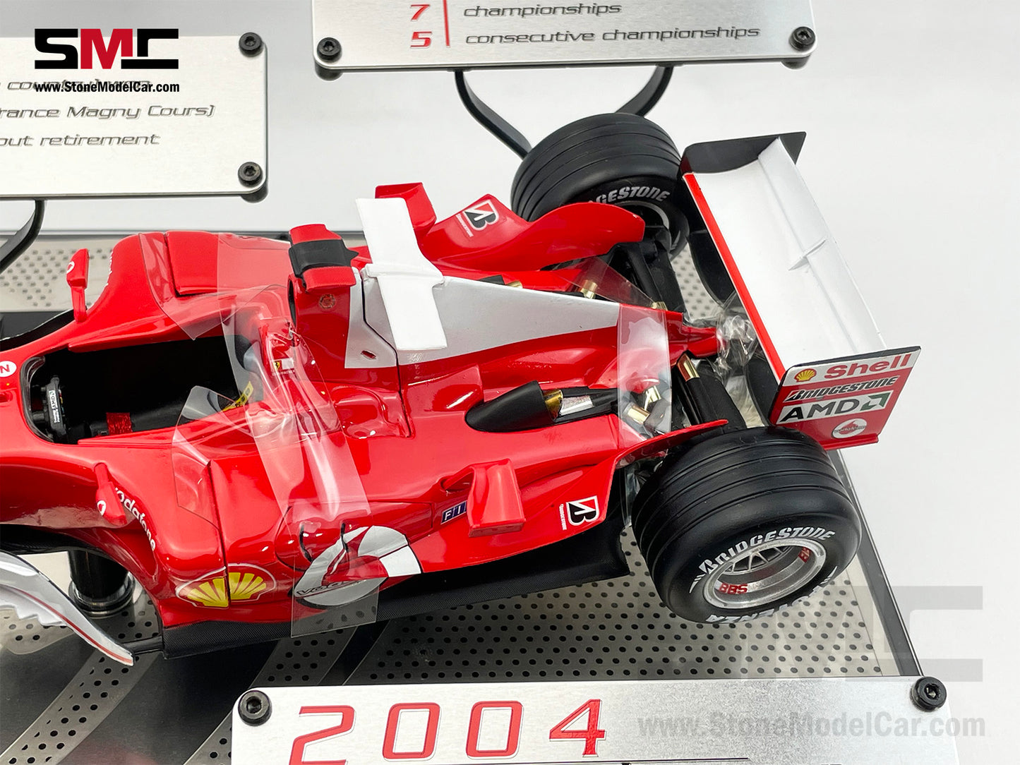 Ferrari F1 F2004 #1 Michael Schumacher ALL TIME CAREER RECORDS 2004 Hot Wheels 1:18 Used