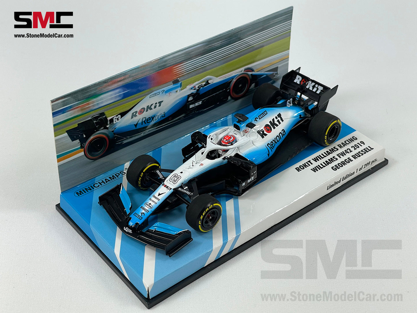 Williams F1 FW42 #63 George Russell Rookie Year 2019 1:43 MINICHAMPS 447190063