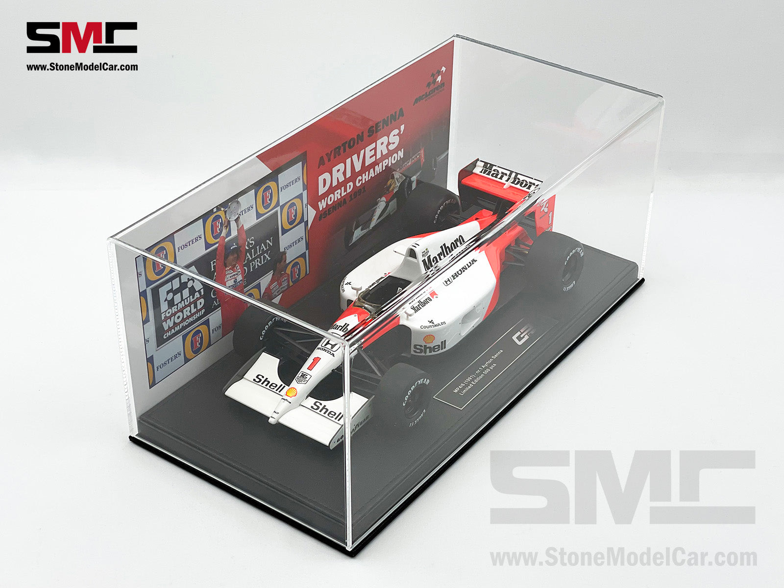 Mclaren F1 MP4/6 #1 Ayrton Senna 1991 World Champion 1:18 GP REPLICAS –  Stone Model