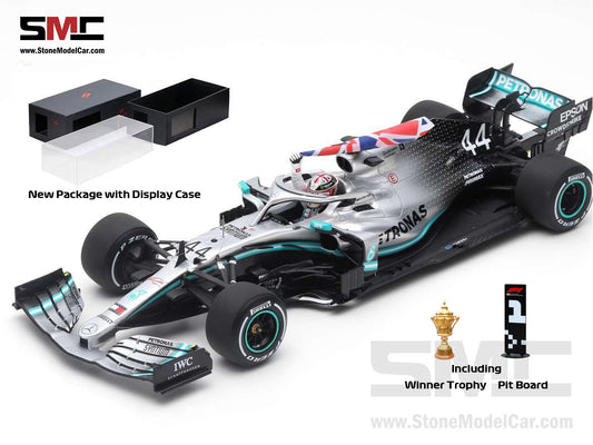 [Pre-Order] 2019 6x World Champion Mercedes F1 W10 #44 Lewis Hamilton British GP Winner 1:18 Spark