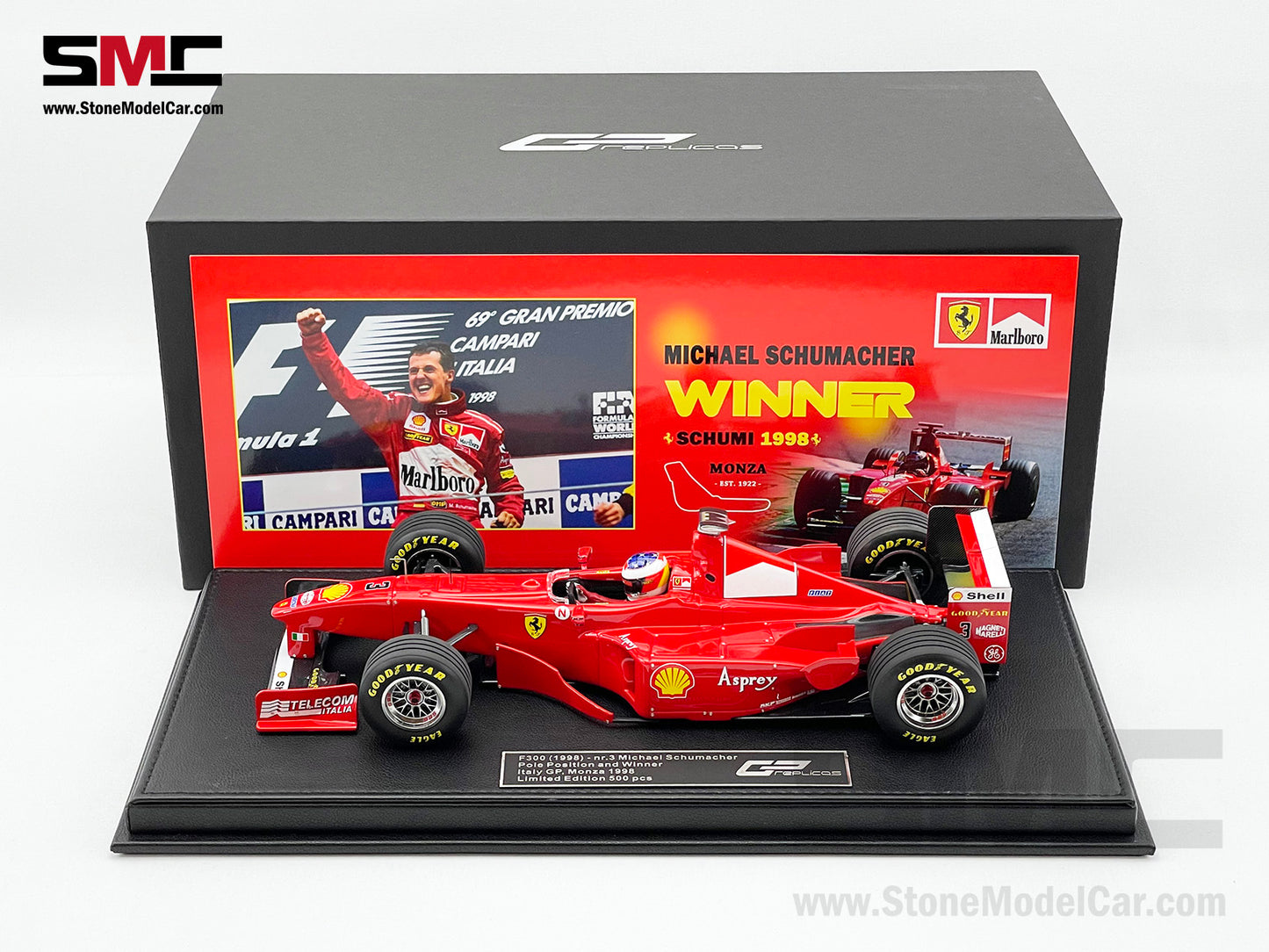 Ferrari F1 F300 #3 Michael Schumacher Italy Monza Winner 1998 1:18 GP REPLICAS with Driver + Decal
