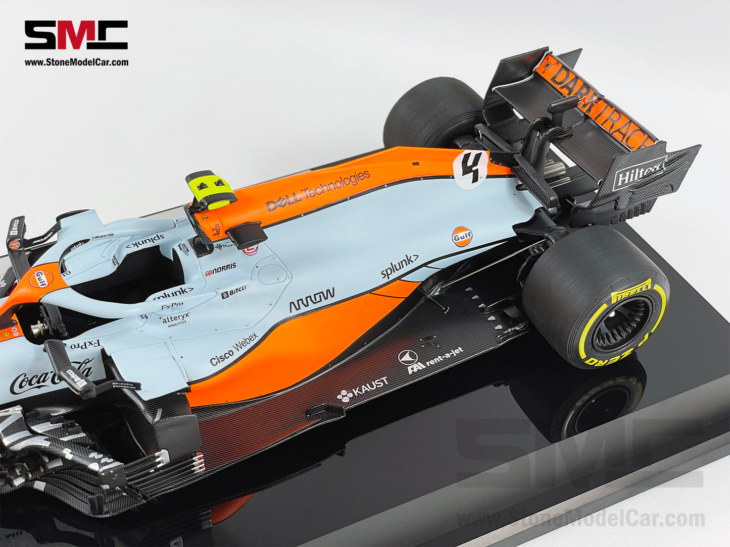 Amalgam Collection 2021 1:18 Mclaren F1 MCL35M #4 Lando Norris Monaco GP Podium Gulf Livery