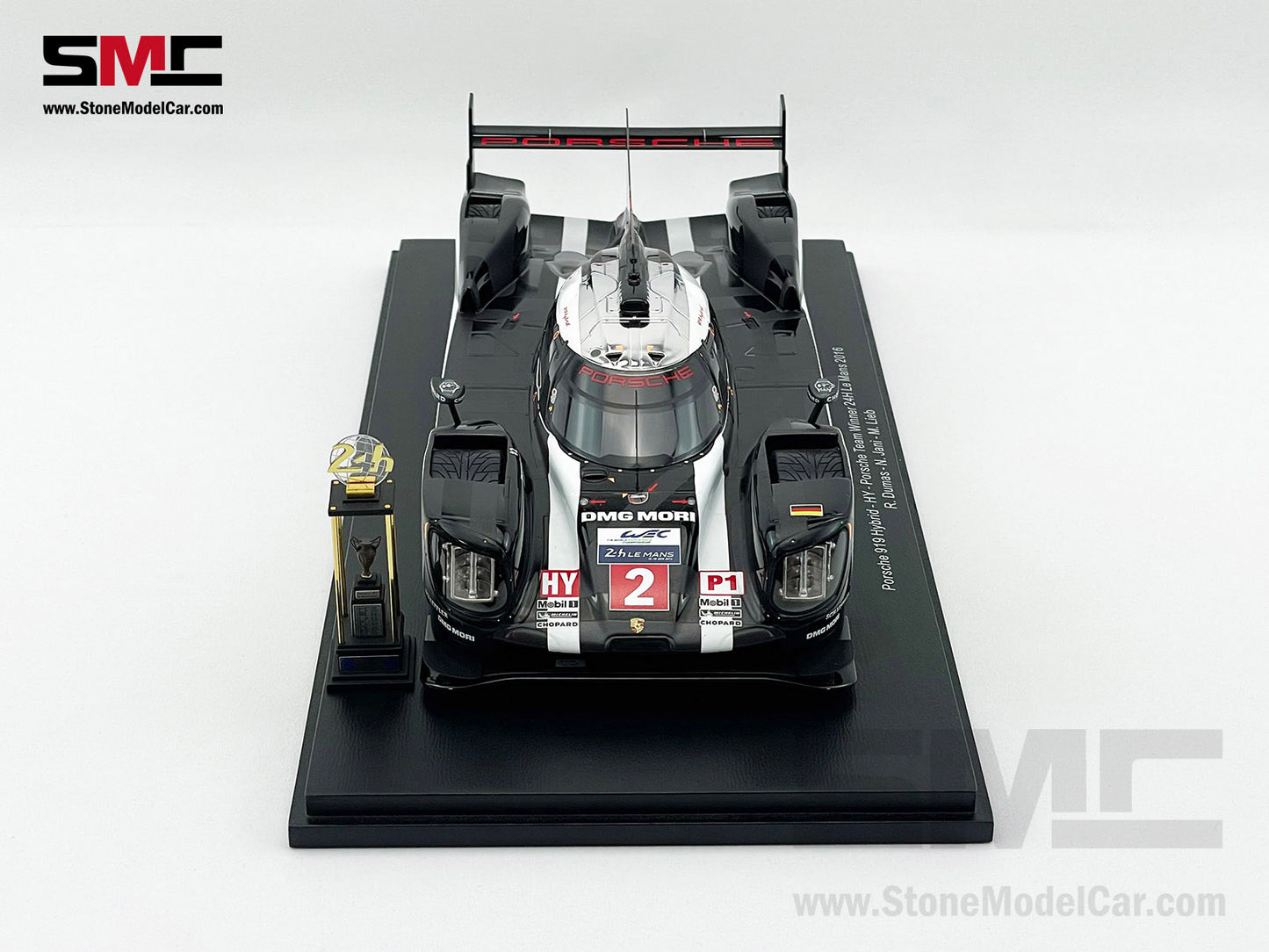 24h Le Mans 2016 Winner Porsche Team #2 919 Hybrid 1:18 Spark 18LM16 with Trophy