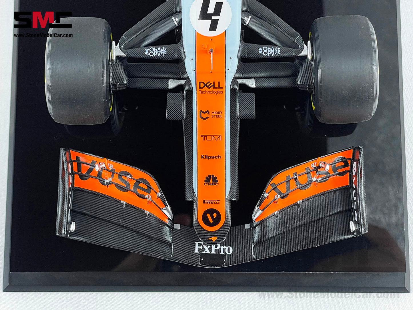 Amalgam Collection 2021 1:18 Mclaren F1 MCL35M #4 Lando Norris Monaco GP Podium Gulf Livery with Decal