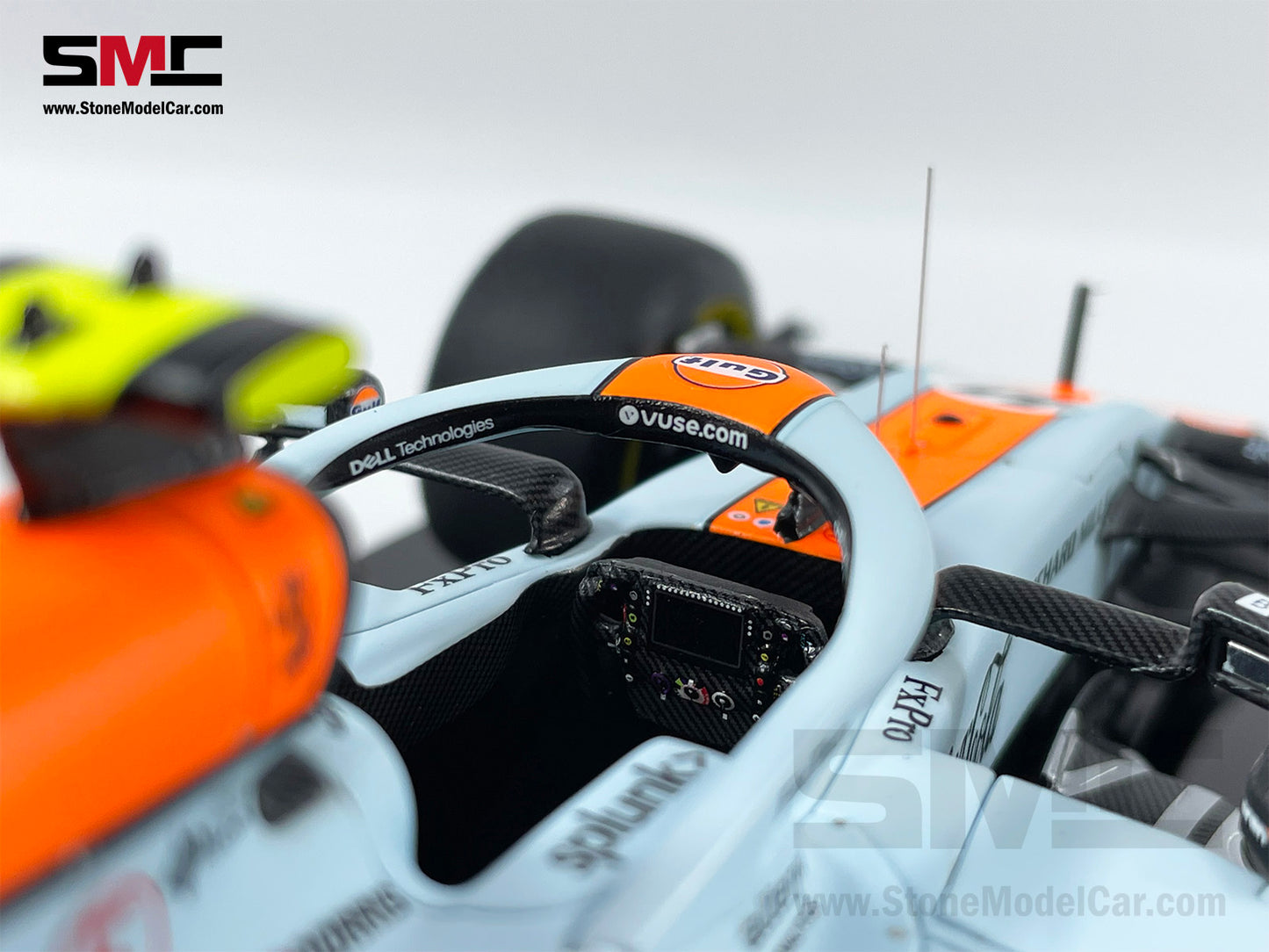 Amalgam Collection 2021 1:18 Mclaren F1 MCL35M #4 Lando Norris Monaco GP Podium Gulf Livery with Decal