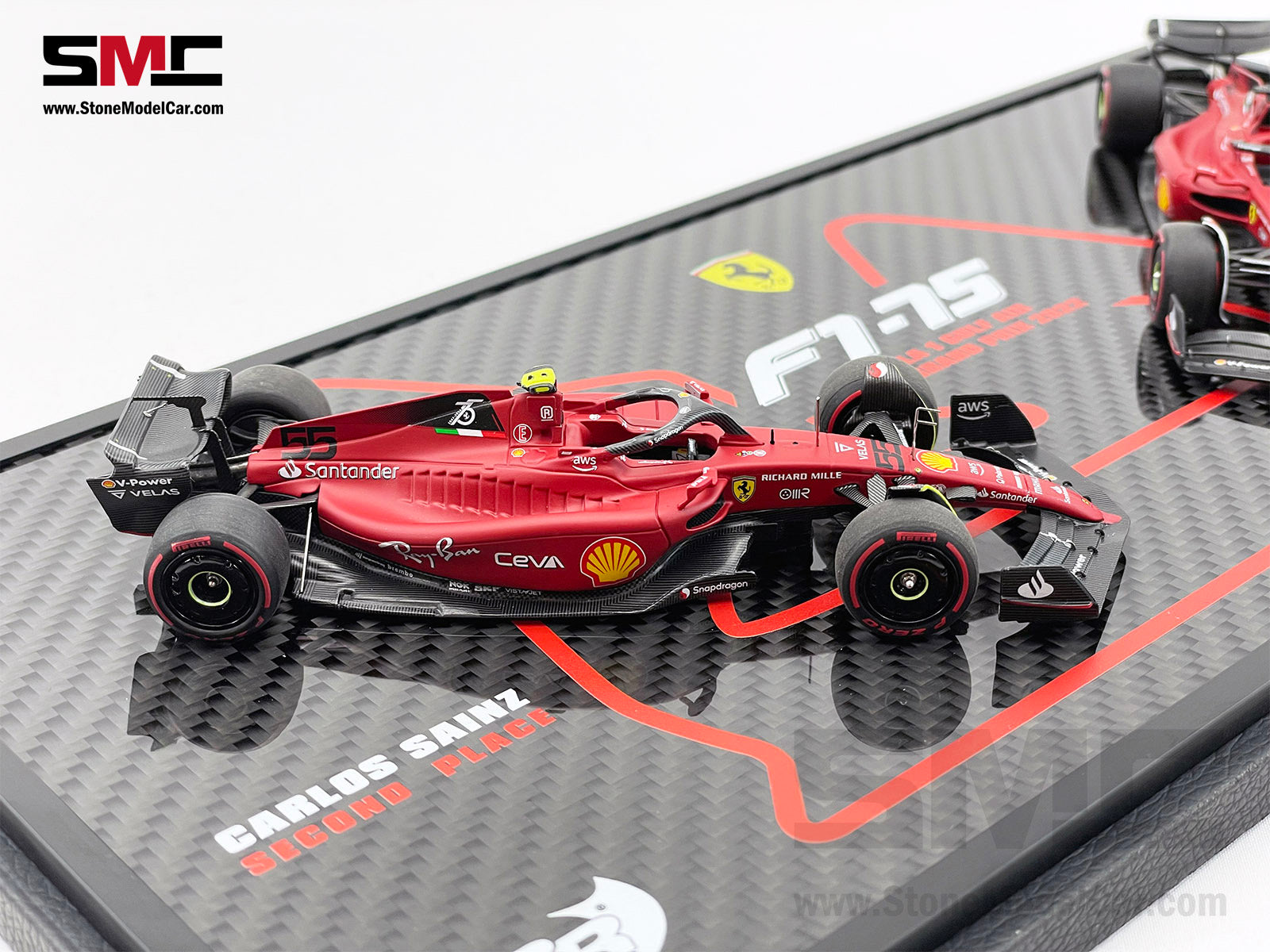 Ferrari F1-75 #16 Charles Leclerc & #55 Carlos Sainz Bahrain GP 1-2 Set F1  2022 1:43 BBR