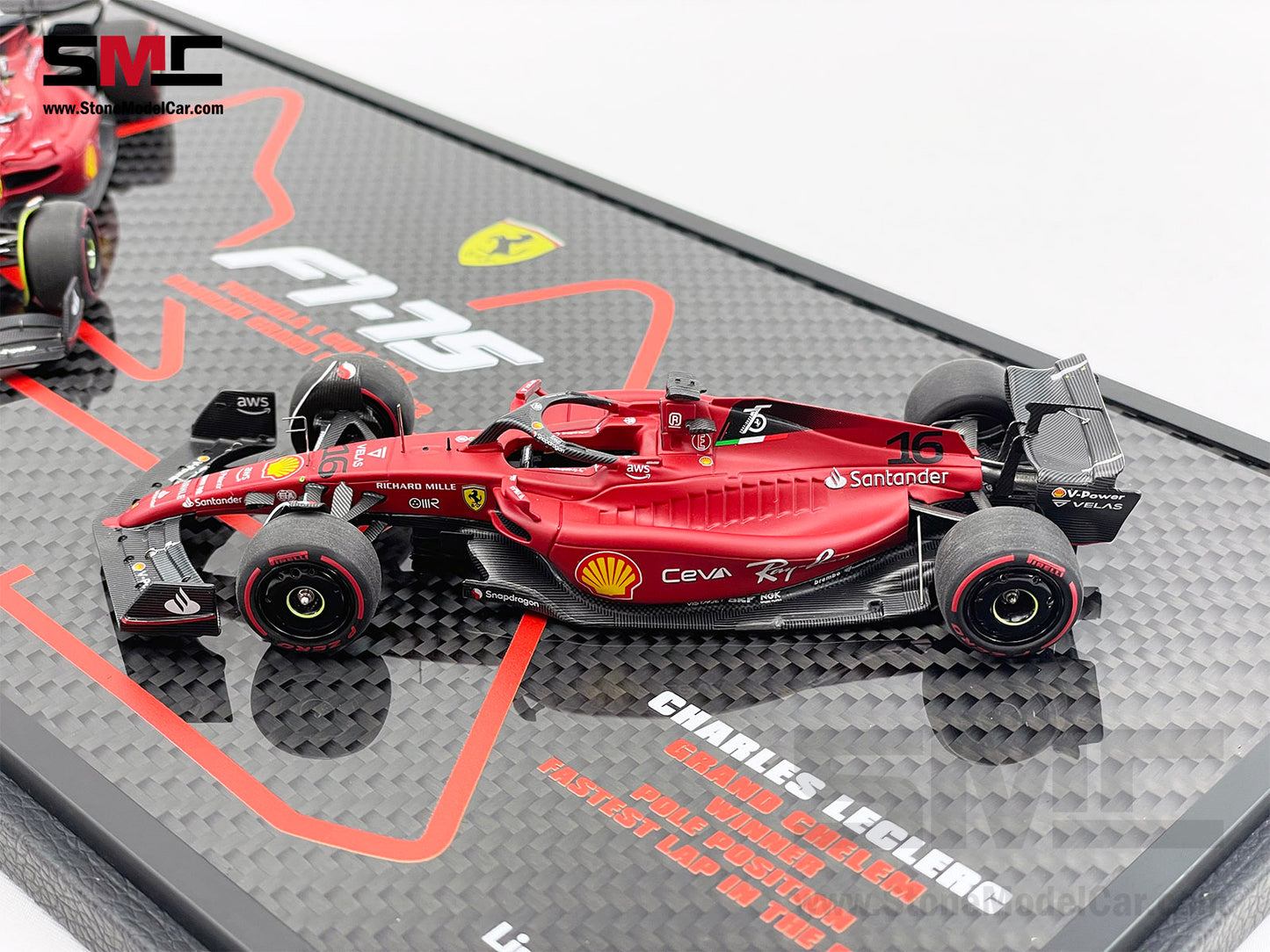 Ferrari F1-75 #16 Charles Leclerc & #55 Carlos Sainz Bahrain GP 1-2 Set F1 2022 1:43 BBR