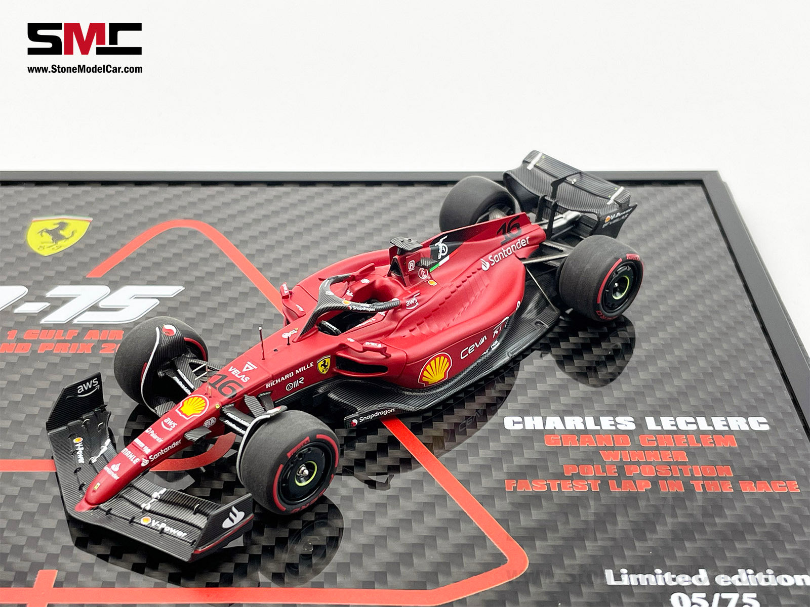 Ferrari F1-75 #16 Charles Leclerc & #55 Carlos Sainz Bahrain GP 1-2 Set F1  2022 1:43 BBR