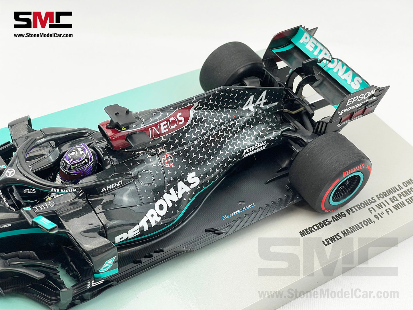 2020 7x World Champion Mercedes F1 W11 #44 Lewis Hamilton Eifel GP 91st Victory 1:18 MINICHAMPS