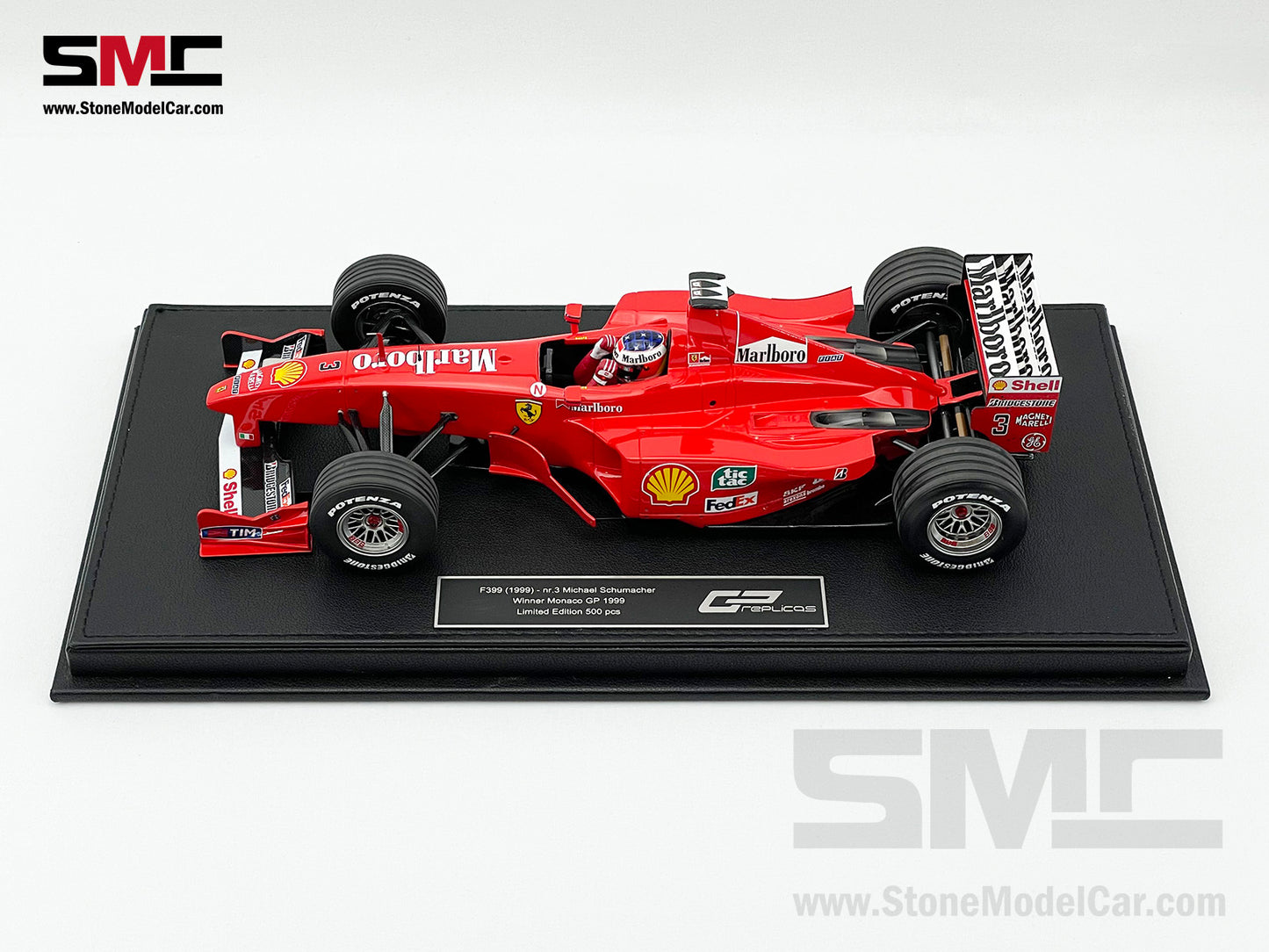 Ferrari F1 F399 #3 Michael Schumacher Monaco GP Winner 1999 1:18 GP REPLICAS with Driver & Decal