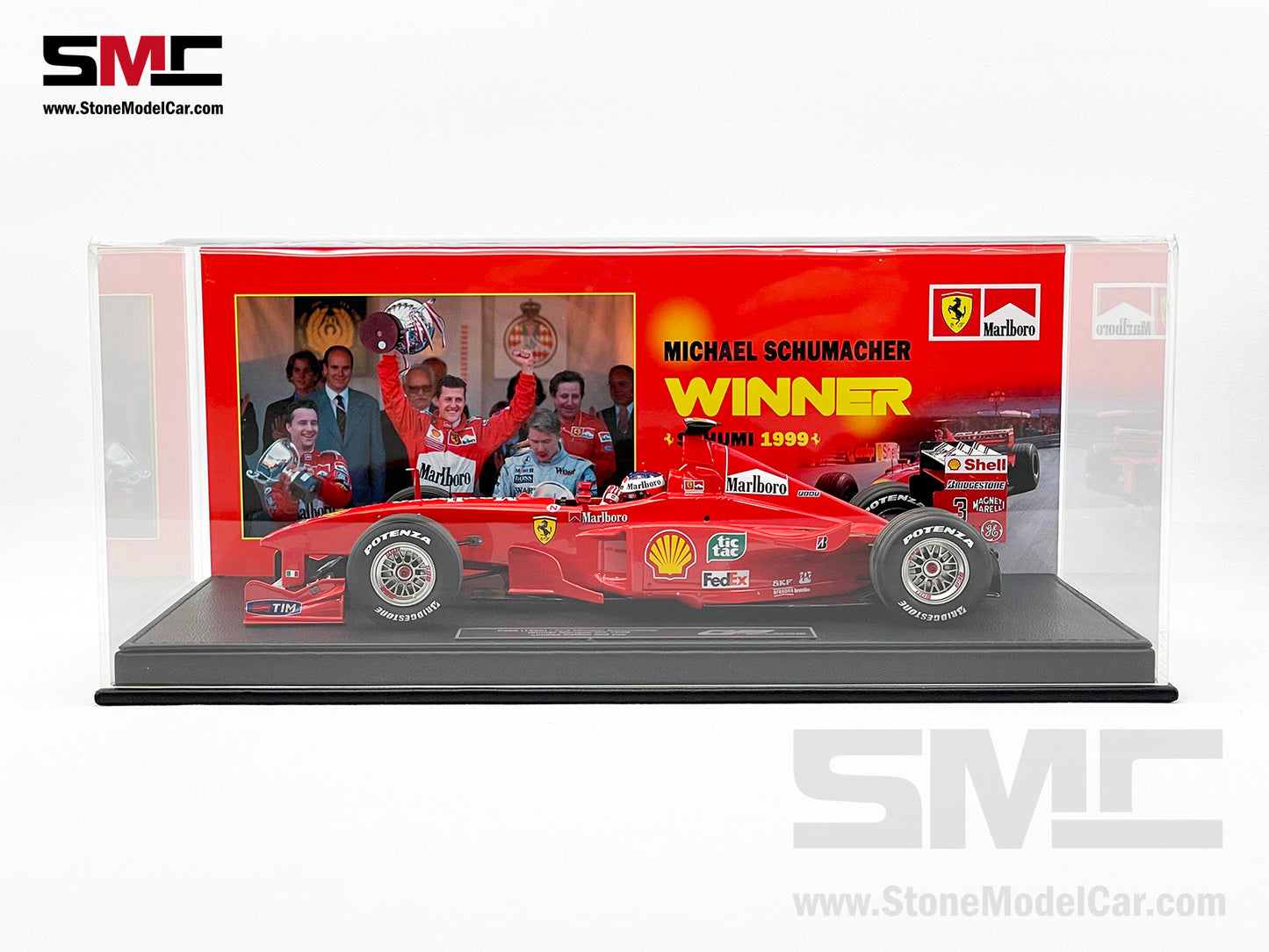 Ferrari F1 F399 #3 Michael Schumacher Monaco GP Winner 1999 1:18 GP REPLICAS with Driver & Decal