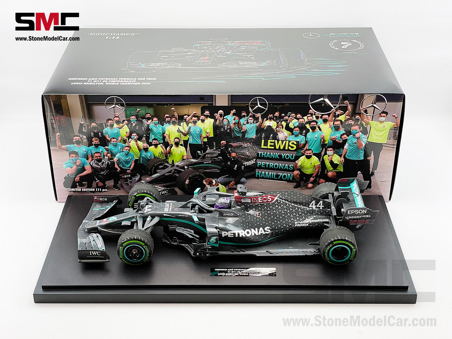 2020 7x World Champion Mercedes F1 W11 #44 Lewis Hamilton Turkey GP 1:12 MINICHAMPS