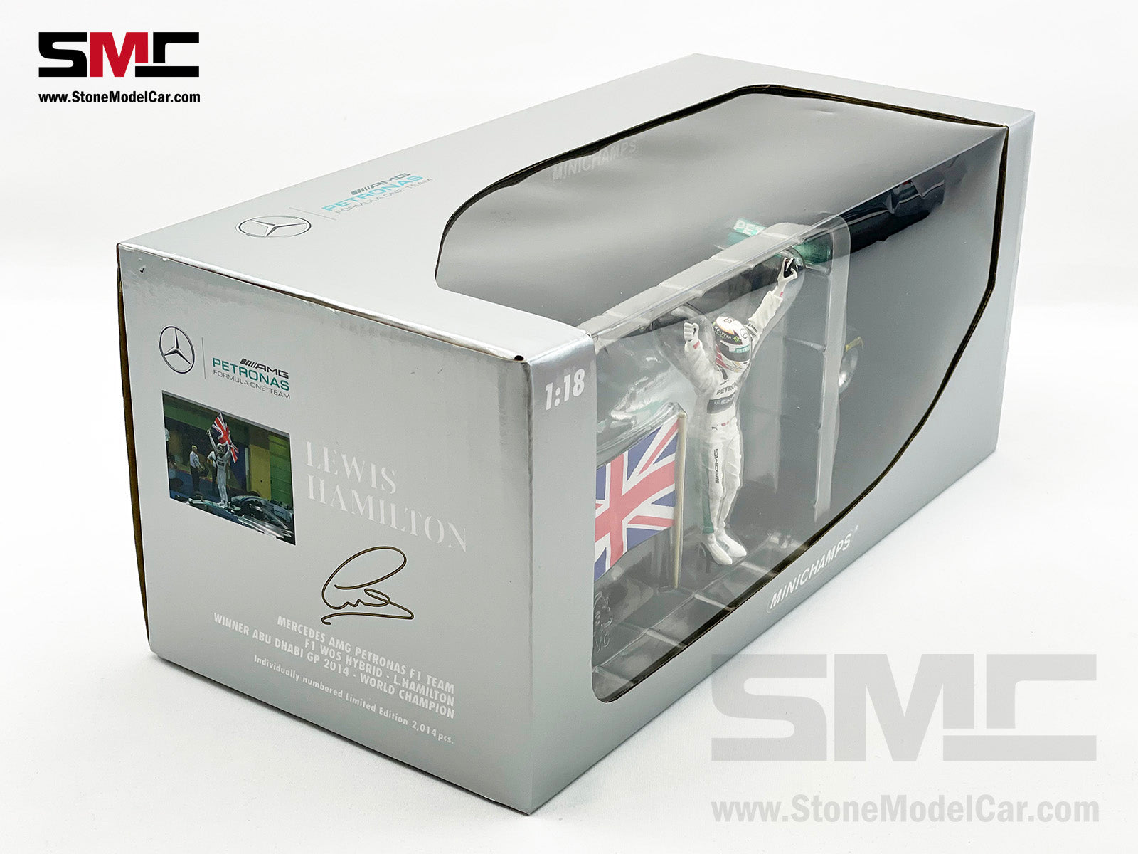 2014 2x World Champion Mercedes F1 W05 #44 Lewis Hamilton Abu Dhabi GP –  Stone Model