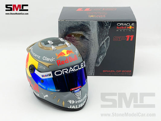 Red Bull F1 RB18 #11 Sergio Perez Brazil GP 2022 Schuberth 1:2 Helmet