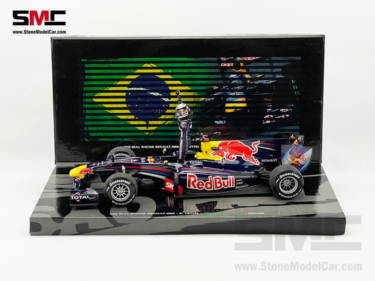 [Used] 2010 1st World Champion Red Bull F1 RB6 #5 Sebastian Vettel Brazil GP 1:18 MINICHAMPS with Figure